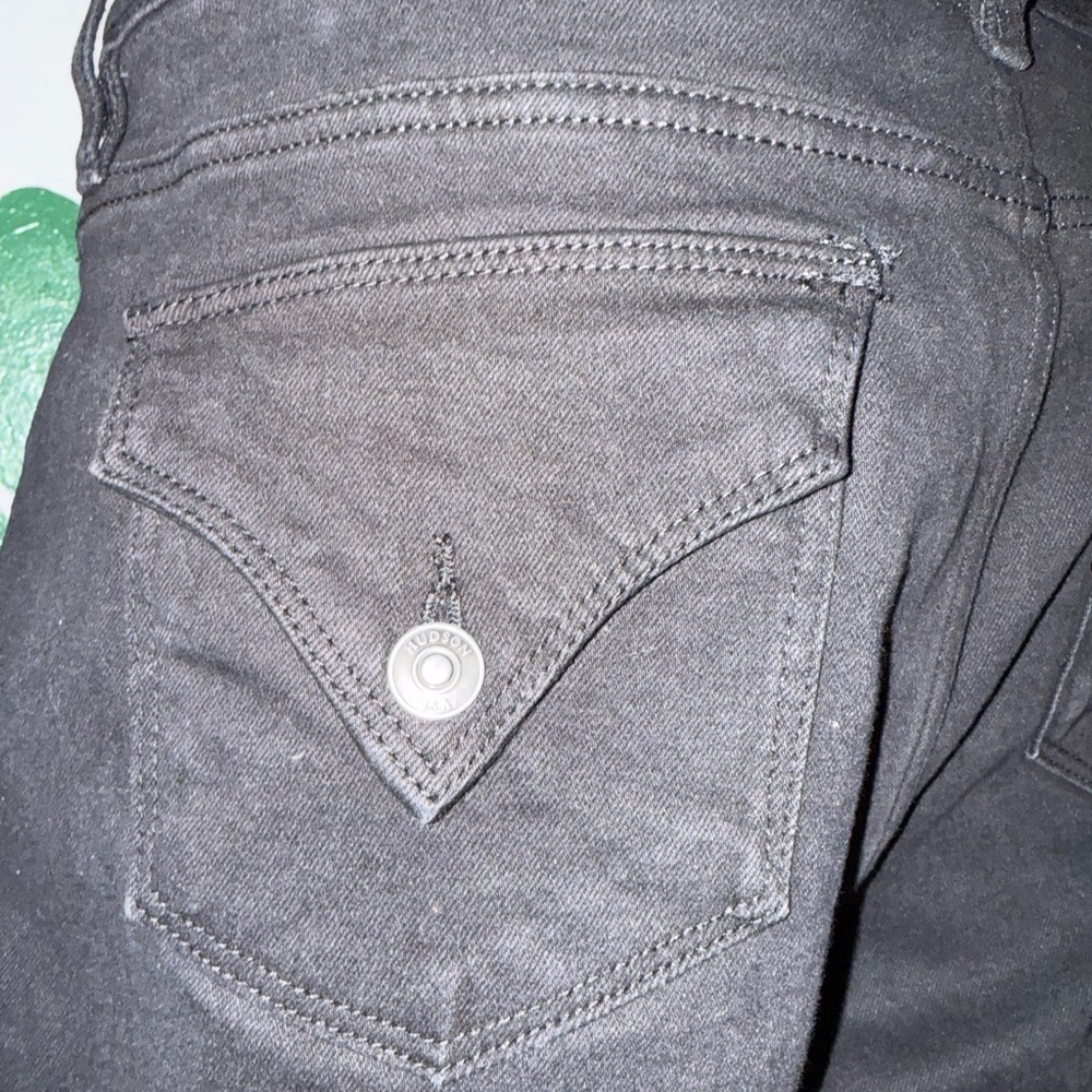 Hudson Jeans Black Collin Flap Skinny Mid Rise Stretch - Picture 3 of 7